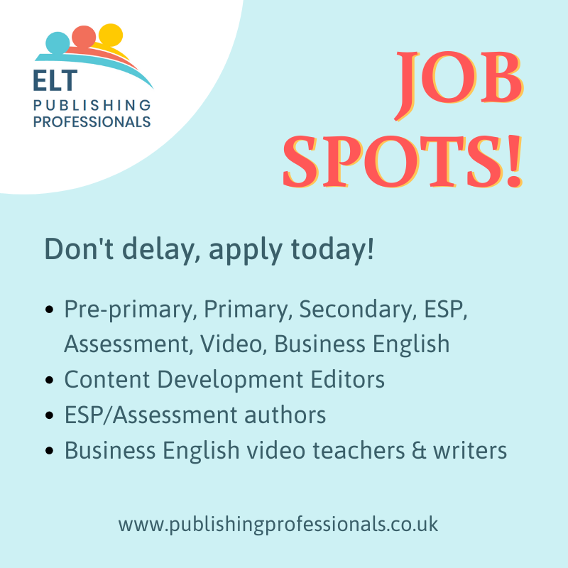 FreelancePPs's tweet photo. A bumper crop of juicy freelance ELT Job Spots are waiting in the directory!
Not yet a member? To join today, complete your freelancer profile and submit your application:
https://t.co/dh2ivlY82m

#ELT #publishing #freelancer #editors #writers #jobs https://t.co/vi2lVQNS1A