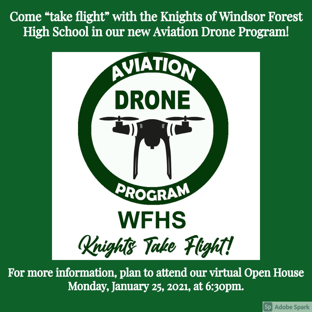 Don't forget our virtual open house tonight! Knights - Check out our new specialty program! Click this link to join the open house Monday: bit.ly/3p7YSL3