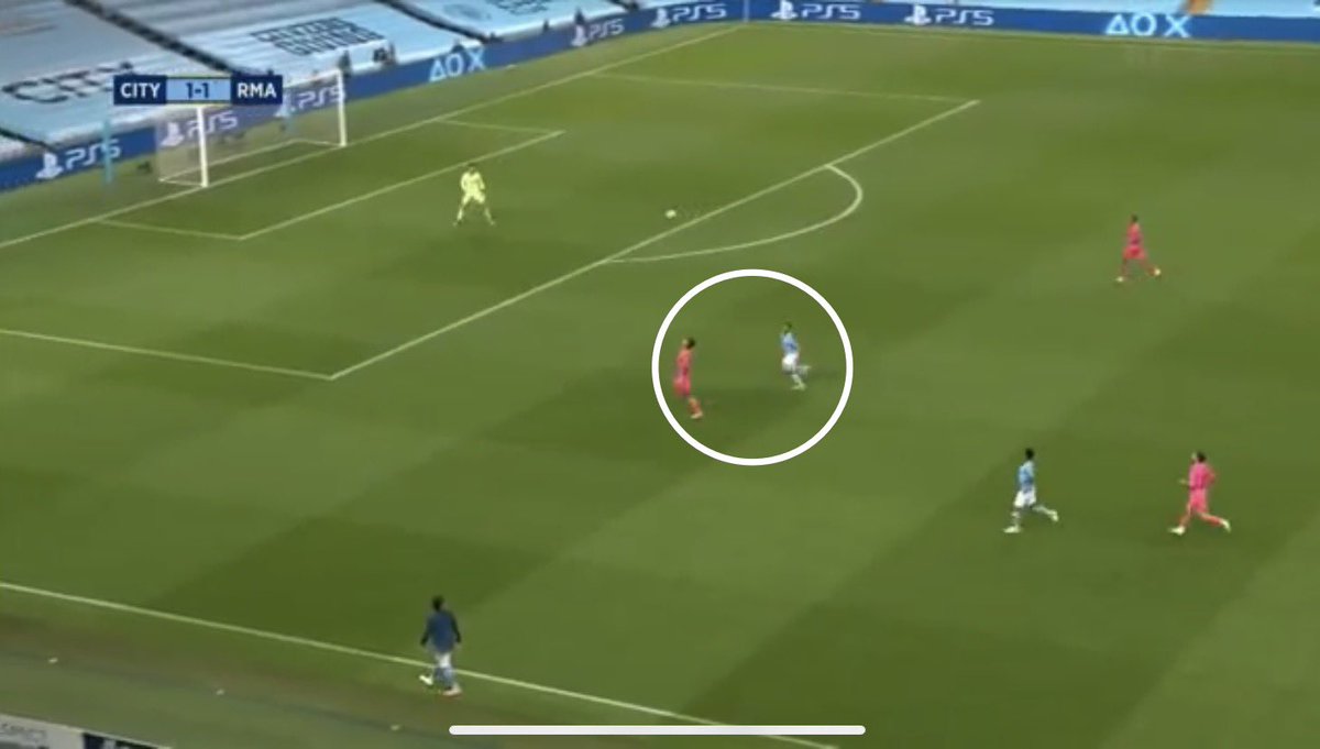 When Sterling came on Jesus moved back inside, scoring and forcing a Ramos red card in a great night for the Brazilian. At home, again on the left, his industry paid off when he forced Varane into 2 mistakes picking up an assist and a goal which won the tie for City 8/