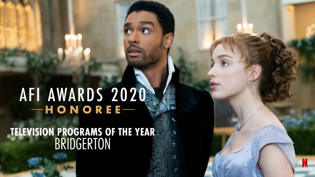 The latest from Lady Whistledown ... <a href="/bridgerton/">Bridgerton</a> is a recipient of the <a href="/AmericanFilm/">AFI</a> Television Programs of the Year Honor! #AFIAwards