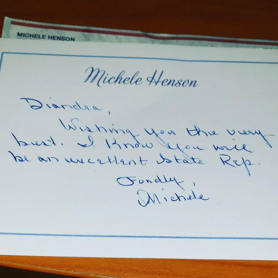 Hines4HD90's tweet photo. @RepHenson86 of District 86 has been a mentor over the past 3 years. I appreciate everything I've learned. This note and her support of my campaign means so much.
#DeKalb #HenryCounty #District90 #Vote @DekalbGADems #DeKalbGADems #SpecialElection #HireHines @Decaturish https://t.co/tSRi5mVKwl