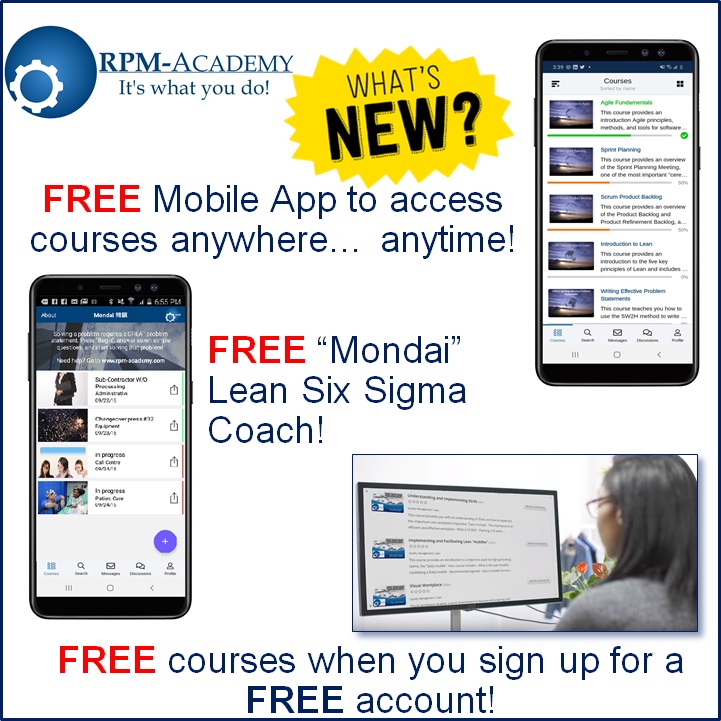 Looking to accelerate your career and acquire new skills that are highly valued in today's rapidly and continually changing workplace?  Consider FREE membership at platinum-rpmacademy.talentlms.com #lean #leansixsigma #leansixsigmacertification #leansixsigmatraining #leansixsigmablackbelt