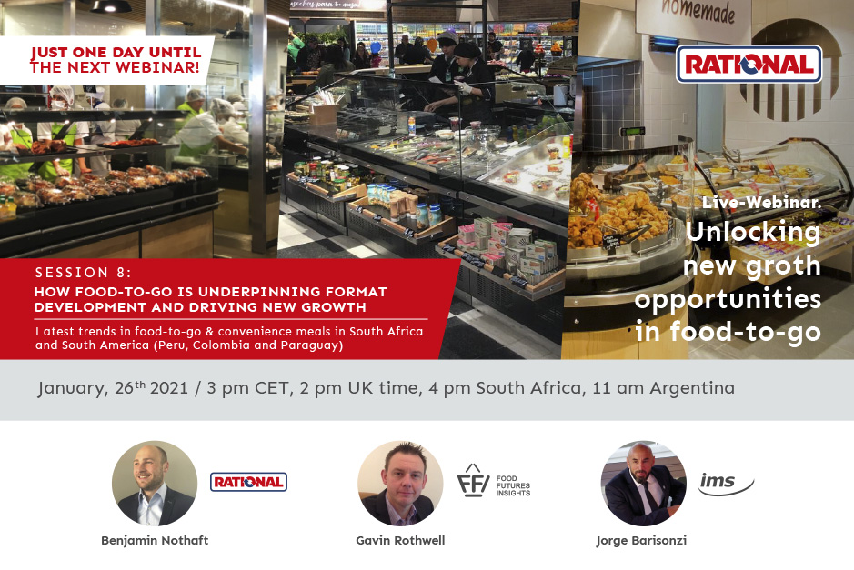 "𝐇𝐨𝐰 𝐟𝐨𝐨𝐝-𝐭𝐨-𝐠𝐨 𝐢𝐬 𝐮𝐧𝐝𝐞𝐫𝐩𝐢𝐧𝐧𝐢𝐧𝐠 𝐟𝐨𝐫𝐦𝐚𝐭 𝐝𝐞𝐯𝐞𝐥𝐨𝐩𝐦𝐞𝐧𝐭 𝐚𝐧𝐝 𝐝𝐫𝐢𝐯𝐢𝐧𝐠 𝐧𝐞𝐰 𝐠𝐫𝐨𝐰𝐭𝐡" January, 26. 3 pm CET, 2 pm UK, 4 pm South Africa, 11 am Argentina.⁣⁣
𝐑𝐞𝐠𝐢𝐬𝐭𝐞𝐫 𝐧𝐨𝐰 here: lnkd.in/eey72gU
#webinar #foodtogo
