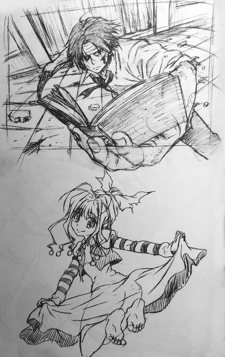 On peut retrouver ses propres travaux sur l'œuvre dans le « Hunter x Hunter Rakugaki Bon », un artbook d'une quarantaine de pages contenant plusieurs de ses illustrations que j'vais présenter en dessous :