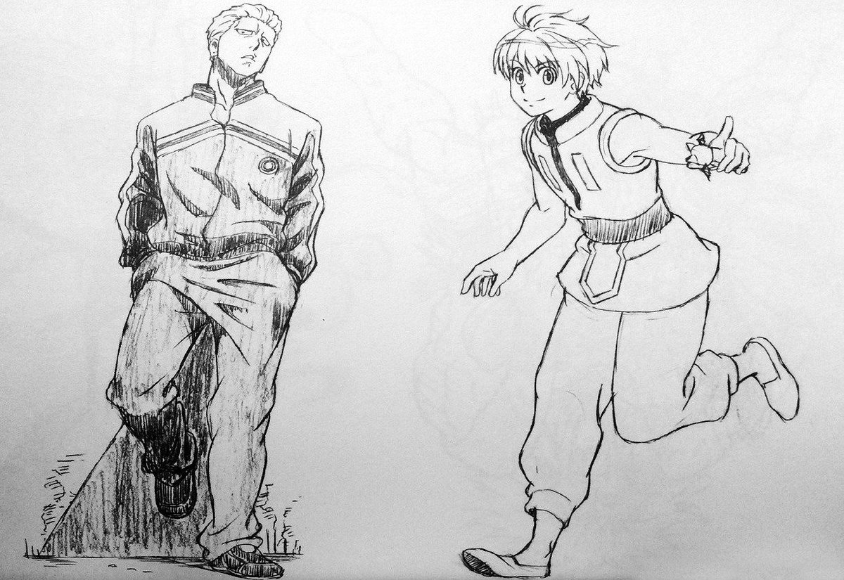On peut retrouver ses propres travaux sur l'œuvre dans le « Hunter x Hunter Rakugaki Bon », un artbook d'une quarantaine de pages contenant plusieurs de ses illustrations que j'vais présenter en dessous :
