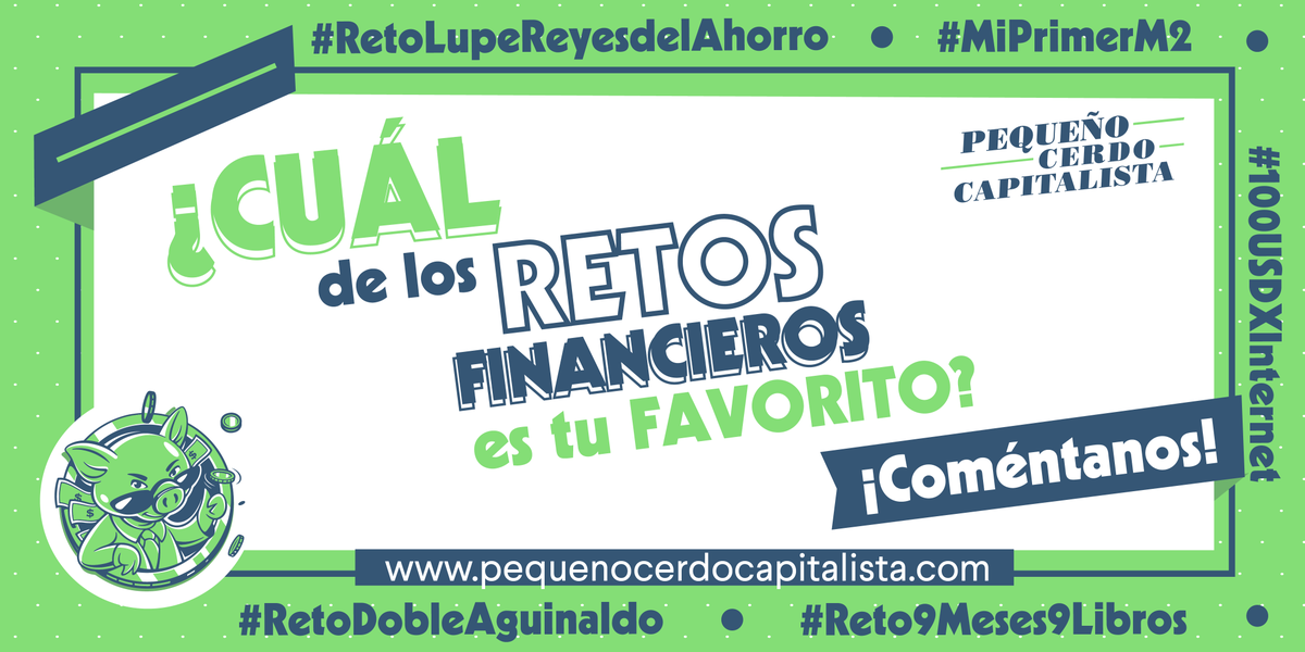 PeqCerdoCap's tweet photo. El #RetoLupeReyesDelAhorro, #RetoDobleAguinaldo, el reto de
#MiPrimerM2, ¿cuál es tu favorito? VOTA aquí 📝🤑👉https://t.co/HhBMcbaGuQ https://t.co/kexYPxZhUb