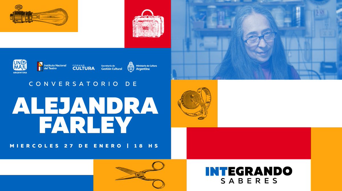 inteatro_ar's tweet photo. #INTegrandoSaberes | Títeres a Escena 🎭
📚 Este miércoles sigue la nueva etapa del ciclo INTegrando Saberes, ahora con la escultora, titiritera y docente Alejandra Farley #CABA, quien conversará sobre la “Realización de títeres y objetos”.
+info ▶ https://t.co/RSuRh5buiB https://t.co/Er45V7yez8