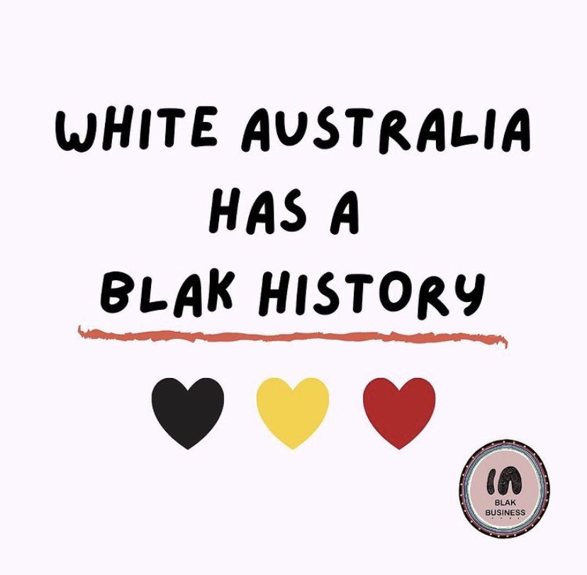 Today is Australia Day (Jan 26) also known as “Invasion Day”. Today marks the day Australia was invaded by white people and stole the sacred land owned by Aboriginal Australians & Torres Strait Islander peoples. Here’s a thread on WHY we DO NOT celebrate Australia Day.