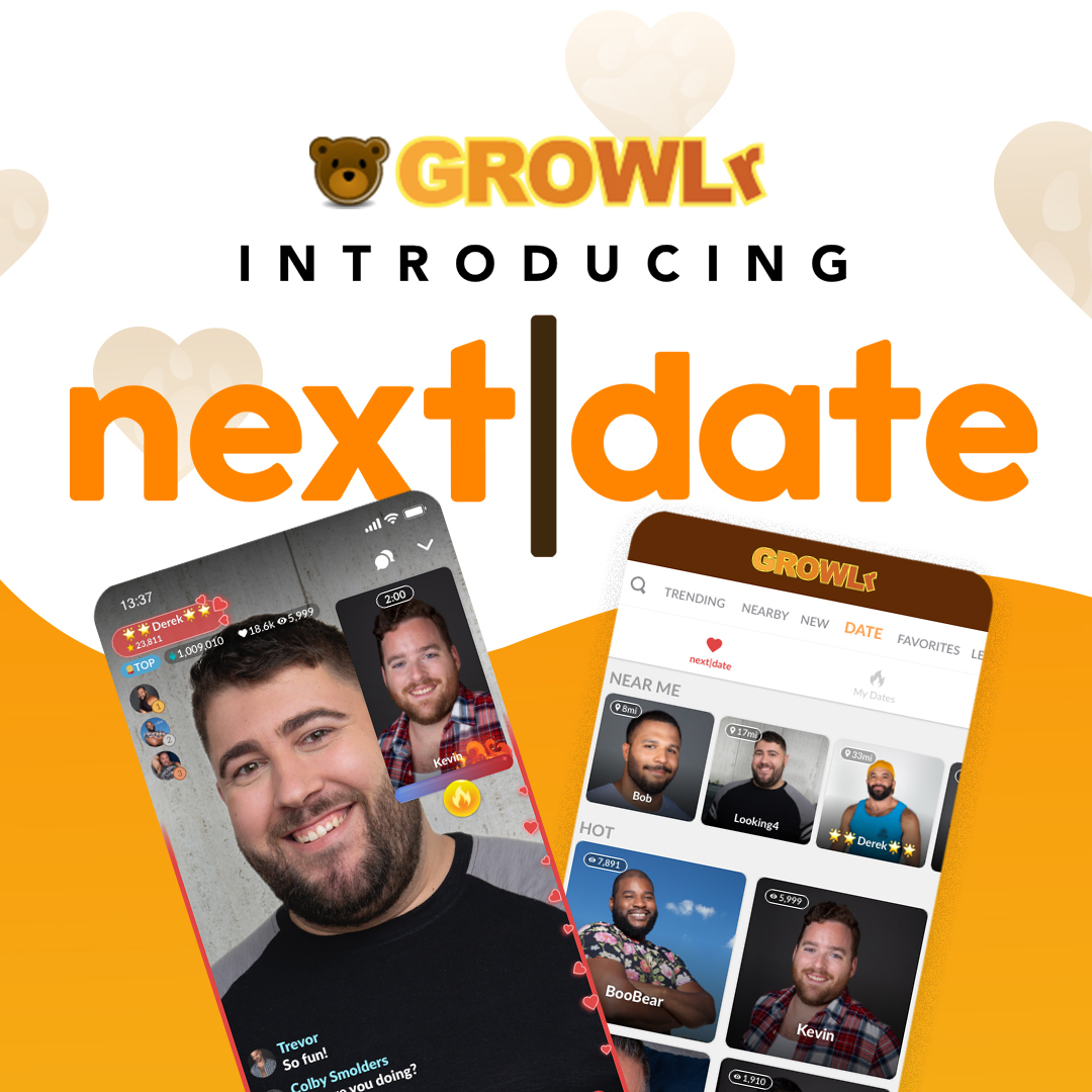 We just launched NextDate on GROWLr Live! Now you can be the star of your own dating game. LOADS of fun and super easy to play. Check it out! #growlr #livestreaming #dating