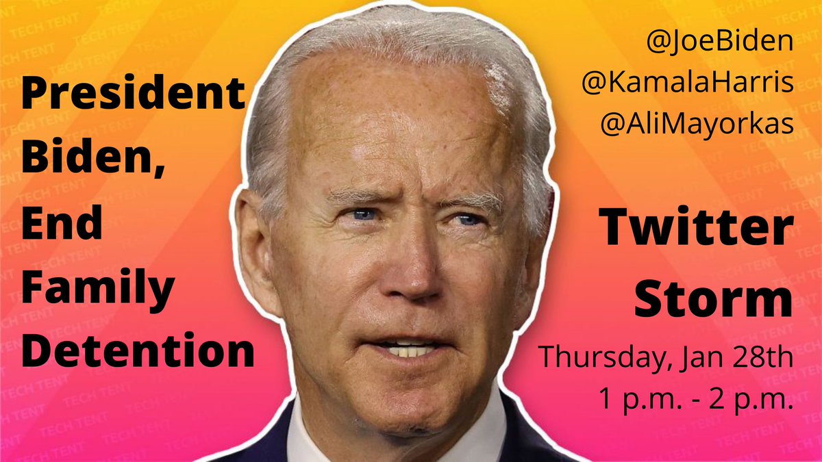 This Thursday, join us for a twitter storm to demand Biden #EndFamilyDetention Any executive action on immigration MUST include Shutting Down Family Prisons. #ShutDownBerks #ShutDownDilley #ShutDownKarnes