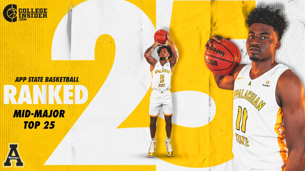 AppStateMBB's tweet photo. For the first time since 2010...We are ranked in the Mid-Major Top 25!
#TakeTheStairs
➡️ https://t.co/eflGz0bQNS https://t.co/2pLSEteu2W