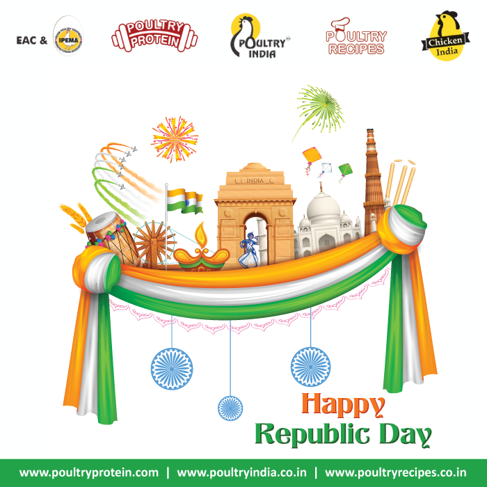 PoultryIndia15's tweet photo. May the celebrations of Republic Day ignite our souls and rejuvenate the feeling of patriotism in us. We wish you a Happy Republic Day
.
#PoultryIndia #PoultryProtein #PoultryRecipe #RepublicDay #RepublicDay2021 #HappyRepublicDay https://t.co/TDGIFnukcY