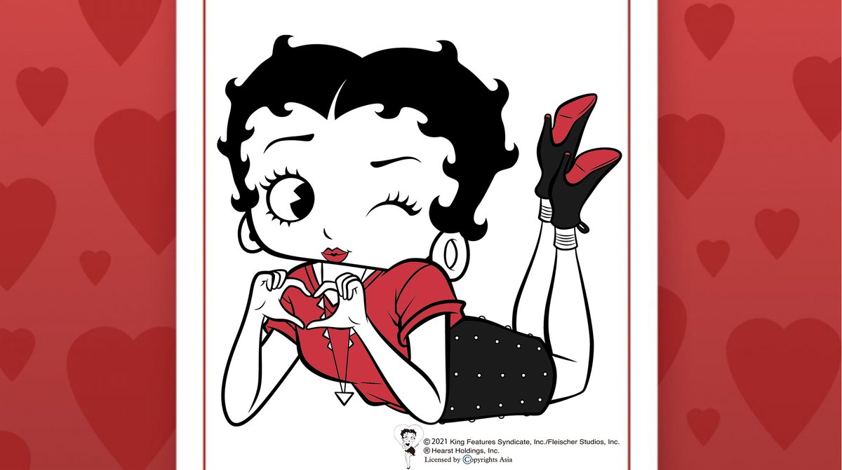 ベティーブープジャパン もうすぐ Happy Valentine S Day Bettyboop ベティーブープ ベティー ベティーちゃん ベティ ベティちゃん バレンタイン Valentine 愛を伝える ハートポーズ