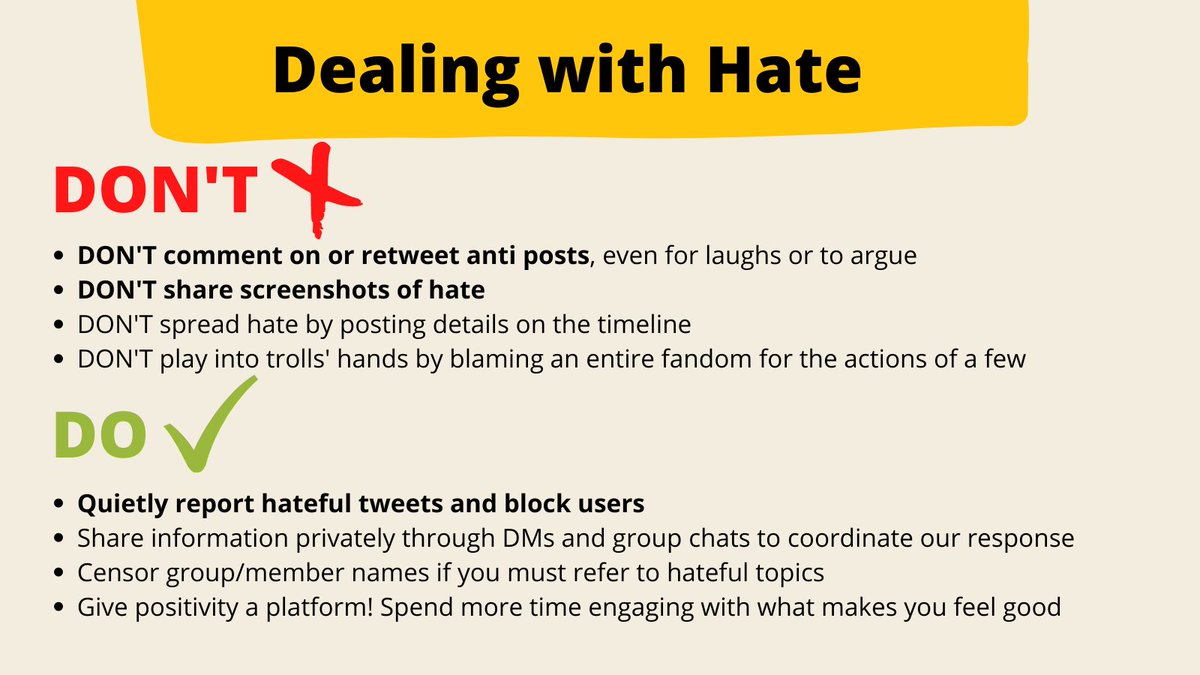 Antis and hate comments in kpop fandoms / how we as a community should respond[Based on academic studies and 20+ sources on online hate]TLDR in the thread and more info+sources in the photosets below!