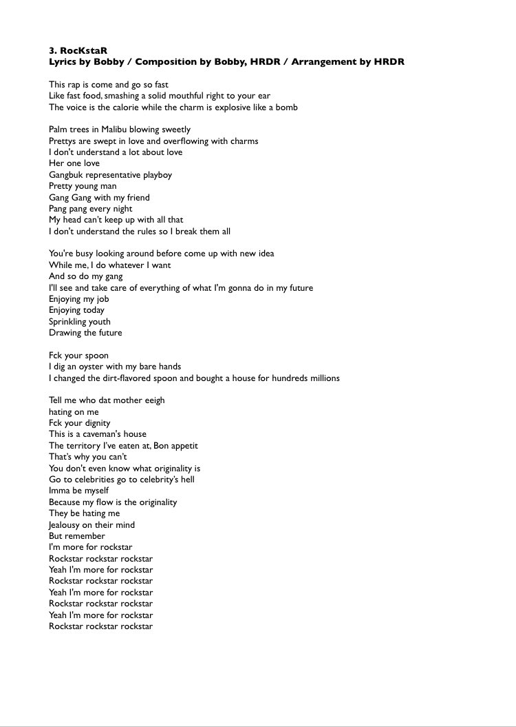 에라ish 3 Rockstar Lyrics By Bobby Composition By Bobby Hrdr Arrangement By Hrdr 에라ish 3 Rockstar Lyrics By Bobby Composition By Bobby Hrdr Arrangement By Hrdr