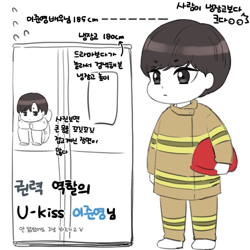 ddok3 ig https://www.instagram.com/p/CKfSZ4vHyqn/?igshid=1vb7axbwlsmk9She is the author of the webtoon Imitation. She drew a sketch of Junyoung. The refrigerator is 180cm. Actor Lee Jun Young is 185cm, taller than a refrigerator. #이준영  #LEEJUNYOUNG  #유키스  #UKISS  #이미테이션  #Imitation  #권력  #PleaseDontDateHim