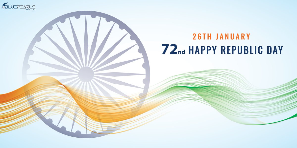 BluepearlsInfo's tweet photo. On this #72threpublicday, let's get together &amp; make a promise to strive for justice, freedom, and equal rights for every #Indian and for peace and unity among all who are fortunate enough to live in this glorious nation. Bluepearls Digital Info wishing you #HappyRepublicDay https://t.co/DZWlqUtzbG