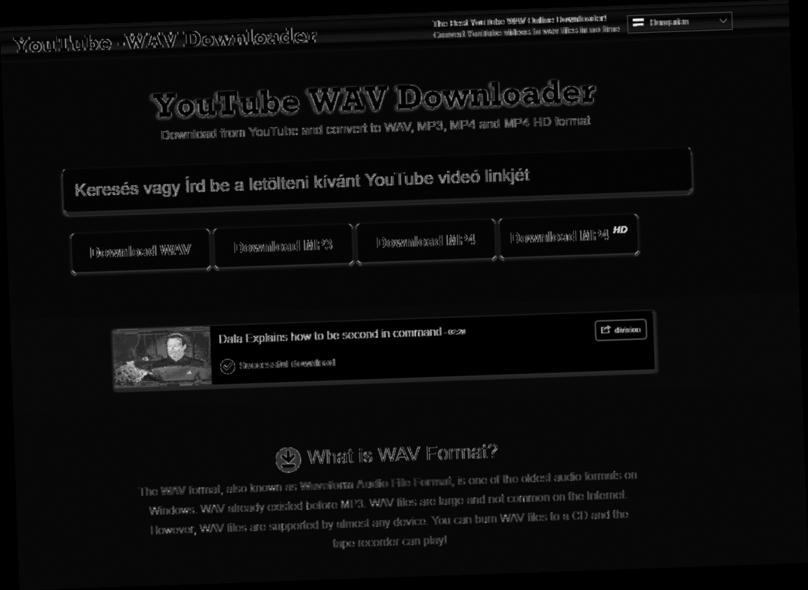 download wav file of youtube / Twitter