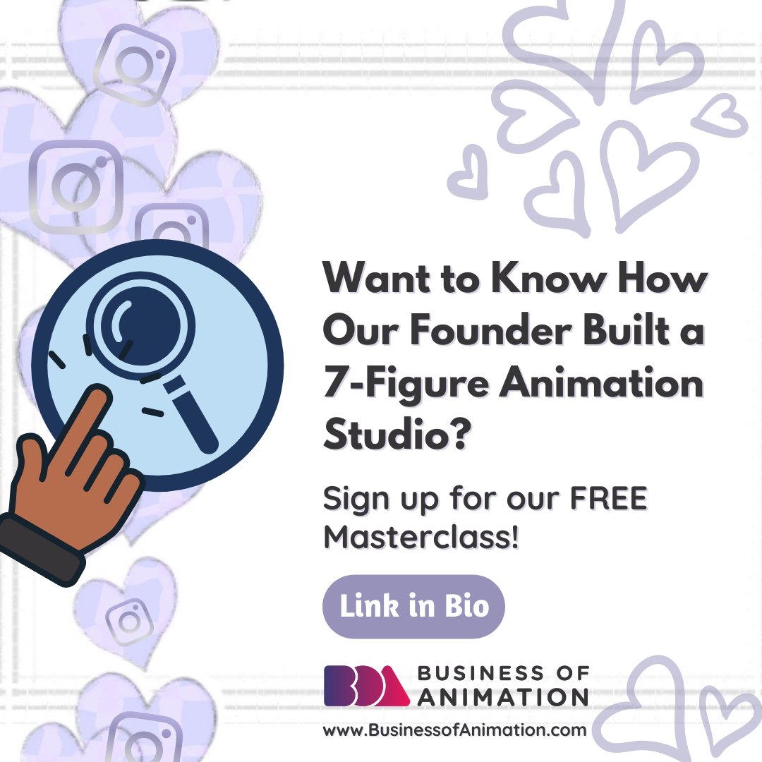animationbiz's tweet photo. Want to know how our founder built a 7-figure animation studio?

Sign up for our FREE Masterclass! Link in bio.

#AnimatorsOnTwitter #AnimatorsOnInstagram #AnimatorSupport

2/2 https://t.co/dEZlJ2JFbr