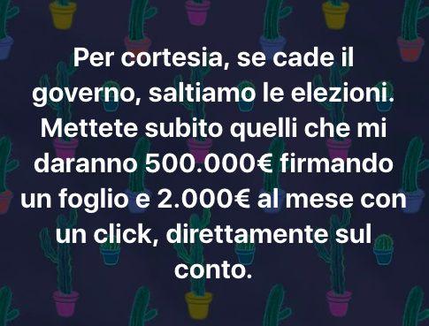 DeathOfaSalesma's tweet photo. Sì, ci sto anch'io, dove firmo?
#quellicapaci #CDX #bastaunclick #sloganisti #Salvini #Meloni #crisidigoverno https://t.co/3HEWKIpSR6
