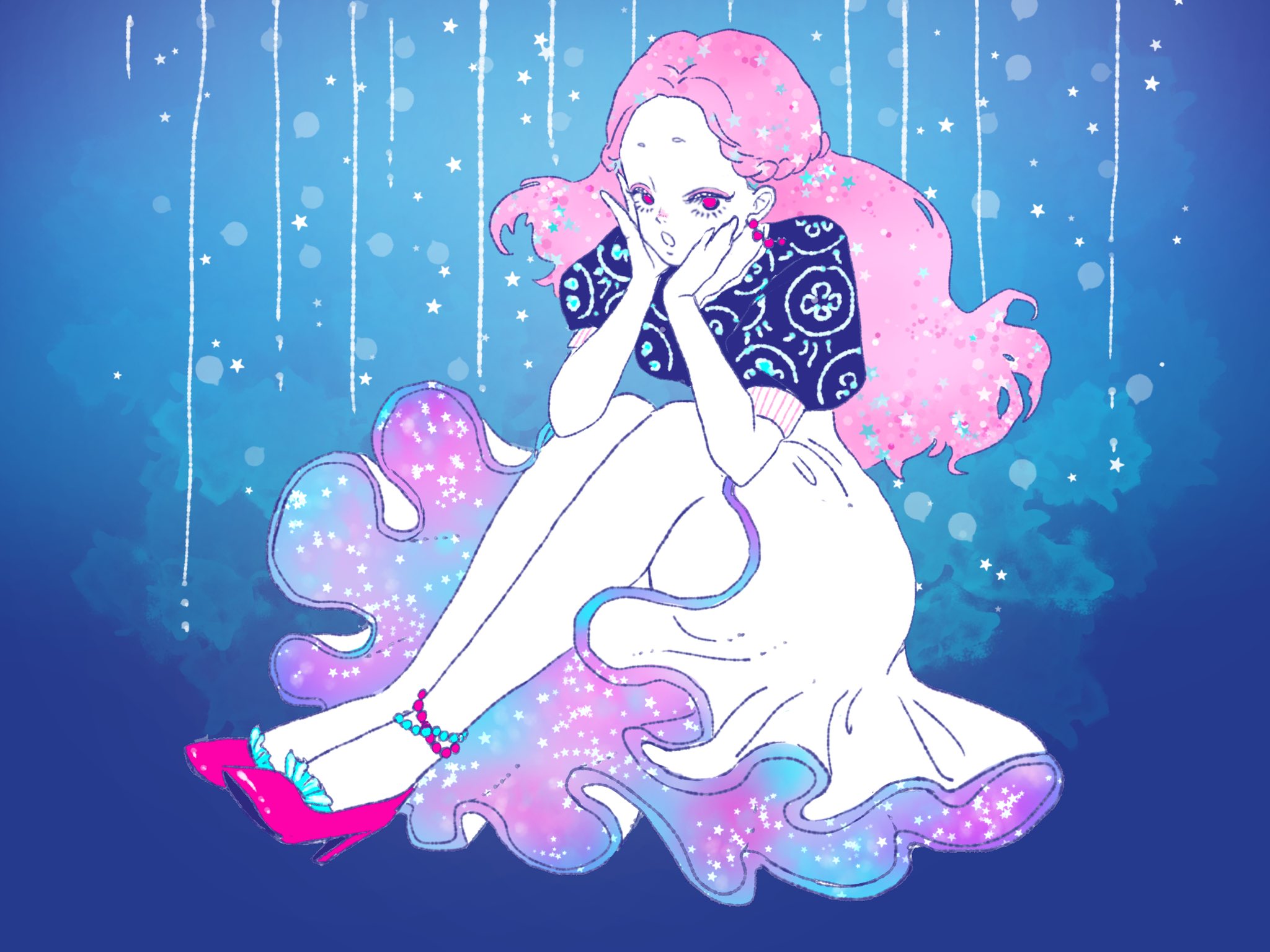 ট ইট র たいやきうまうま 海月姫 きらきらゆらゆら ここだけの話 人間になった人魚を描こうとしていたので 自分の足を見て喜んでいるのである まるでプリンセス かわいいイラスト 海イラスト 海月イラスト ファッションイラスト 軽