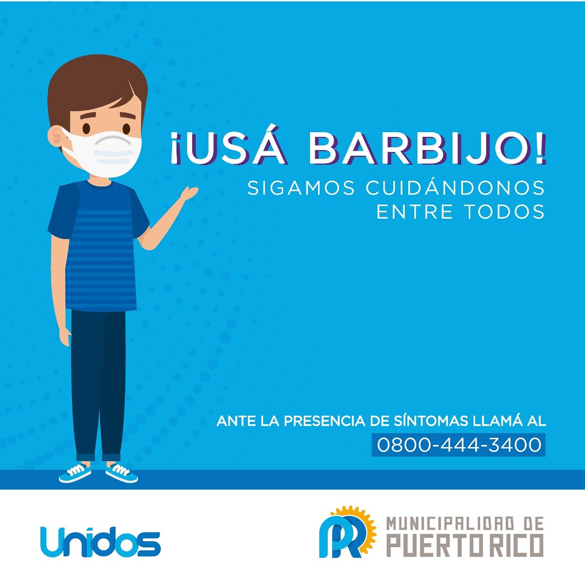 #CuidarteEsCuidarnos

👉 Recordá usar el barbijo 😷, el alcohol en gel 🙌, lavarte las manos 🤲 y respetar los protocolos vigentes.
#Unidos