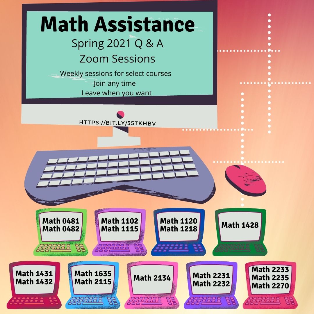 TASC_COD's tweet photo. Math Assistance professionals are available in weekly Zoom sessions to answer questions for select courses. https://t.co/UrkVIGGI67
Check with your instructor or request the link through Ask a Math, Physics, or Chemistry Question form.

#CODLearningCommons #MathMonday #ChapsUnite https://t.co/HIXVmQocbG