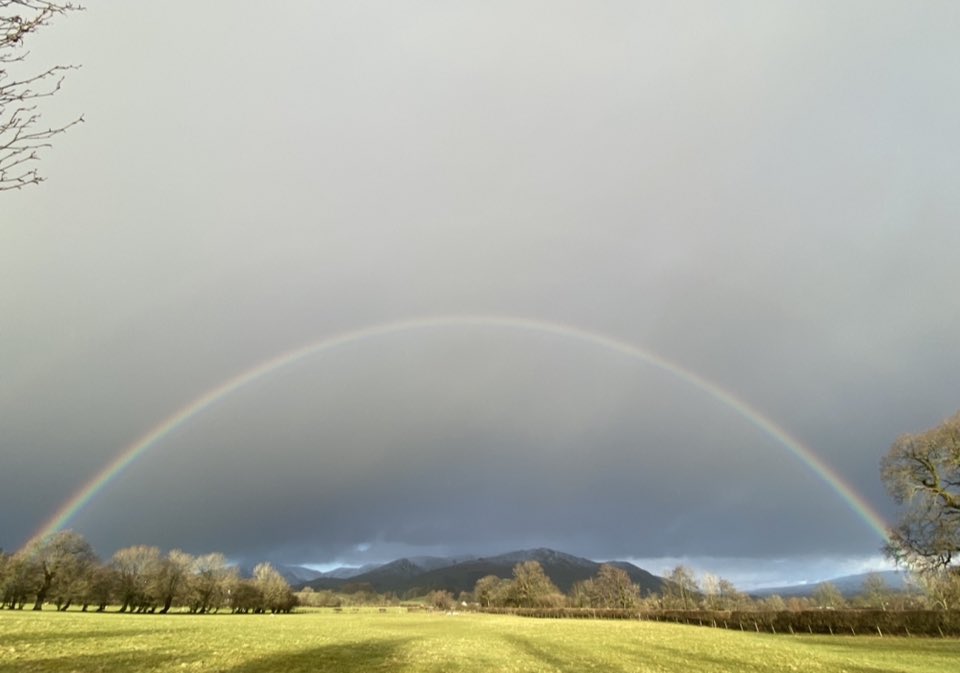 suzi1302's tweet photo. 🌈 ‘Happiness’ 
A fabulous Rainbow on our walk today! 
#sedberghstaystrong @Sedbergh_Prep 
@Hart_Sedbergh https://t.co/UeXWLcWjXB
