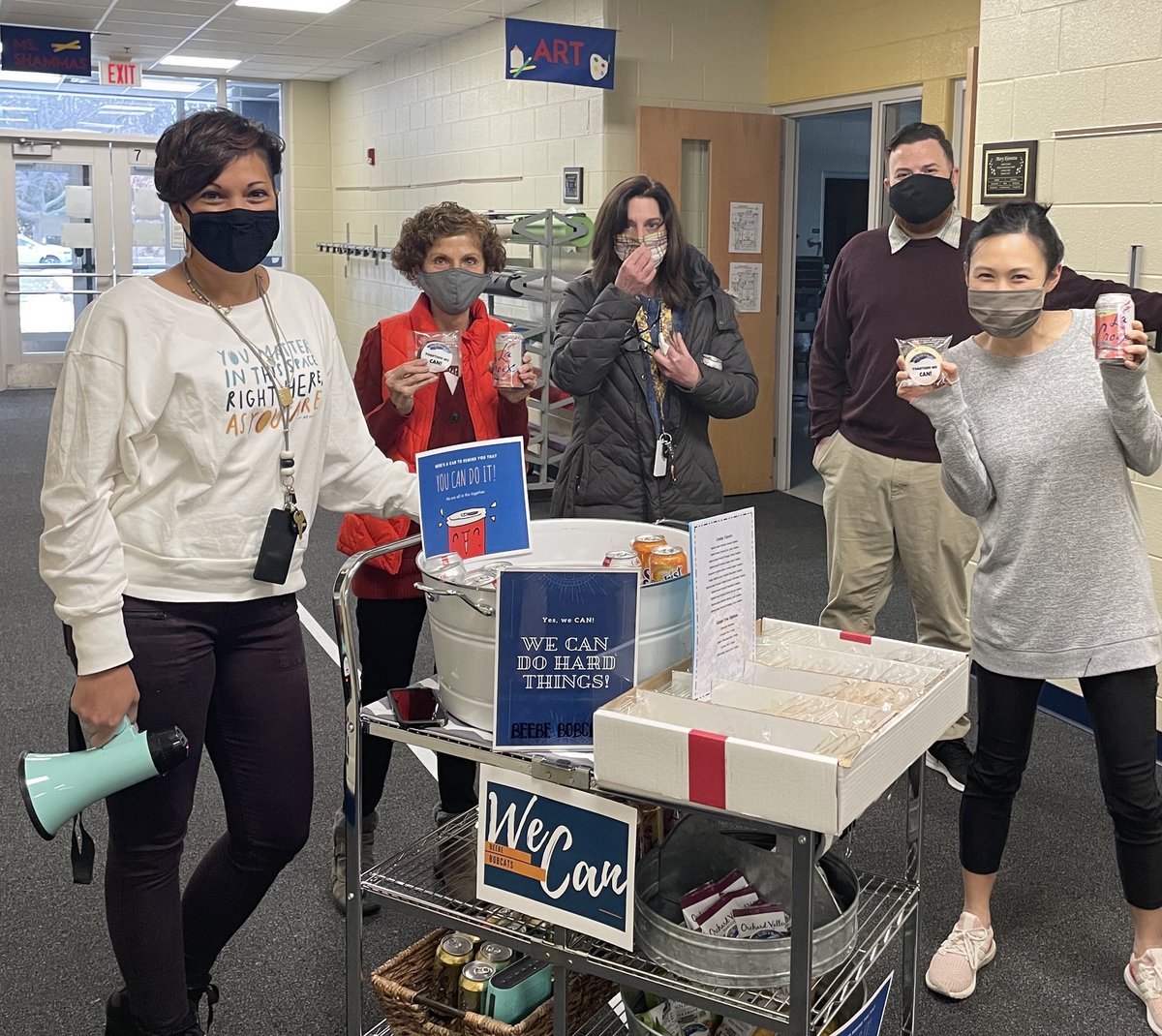 Christine9ONeil's tweet photo. Together we CAN. Beebe staff is always focused on what we CAN do and CAN control. So treats were in order before finalIzing plans for tomorrow. #smallbutBIG https://t.co/7EMKzrUSot