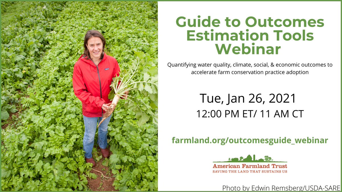 In our new report, @emcole02 and I provide recommendations to ensure that farm conservation projects can quantify outcomes. Join us at 12pm Eastern tomorrow to learn more about how to help achieve them.
farmlandinfo.org/publications/g…