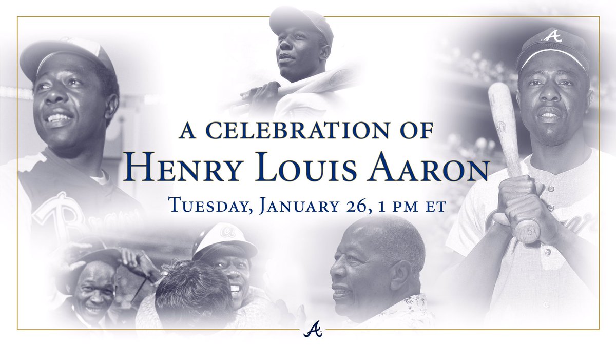 Braves's tweet photo. A Celebration #For44

Tune-in information: https://t.co/cWQKProQpb https://t.co/Ag8Gw3kEtd