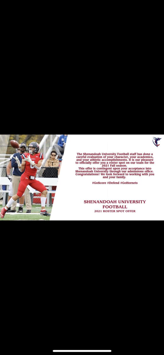 BradleyZiemba66's tweet photo. After a great visit at Shenandoah University with @CoachMitch_4 ... I was blessed to receive my first offer. Thank you to all my coaches and teammates, it wouldn’t be possible without all of you. https://t.co/lfcENcrY2O