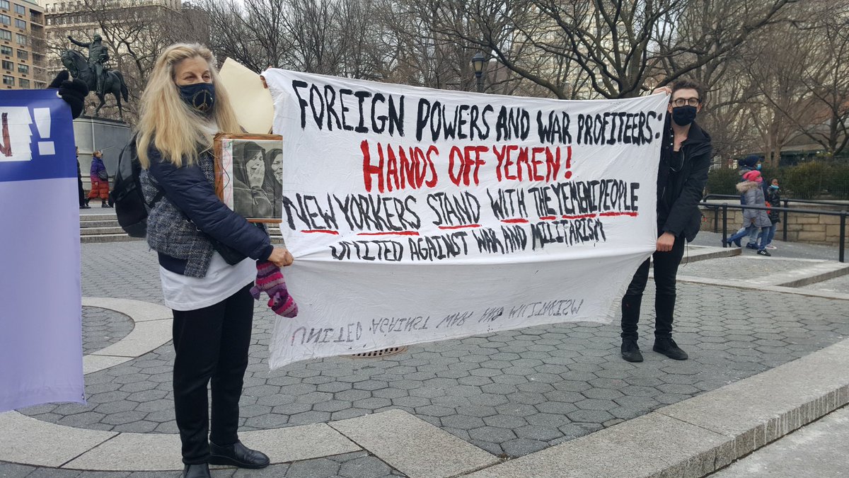 Felix_Arabian's tweet photo. Dear #RepGregoryMeeks, we were at Union Square, NYC, today to call for your leadership to #StopArmingSaudi, and #StopArmingUAE because #YemenCantWait #DayofAction4Yemen. https://t.co/Yzh9xriS1f