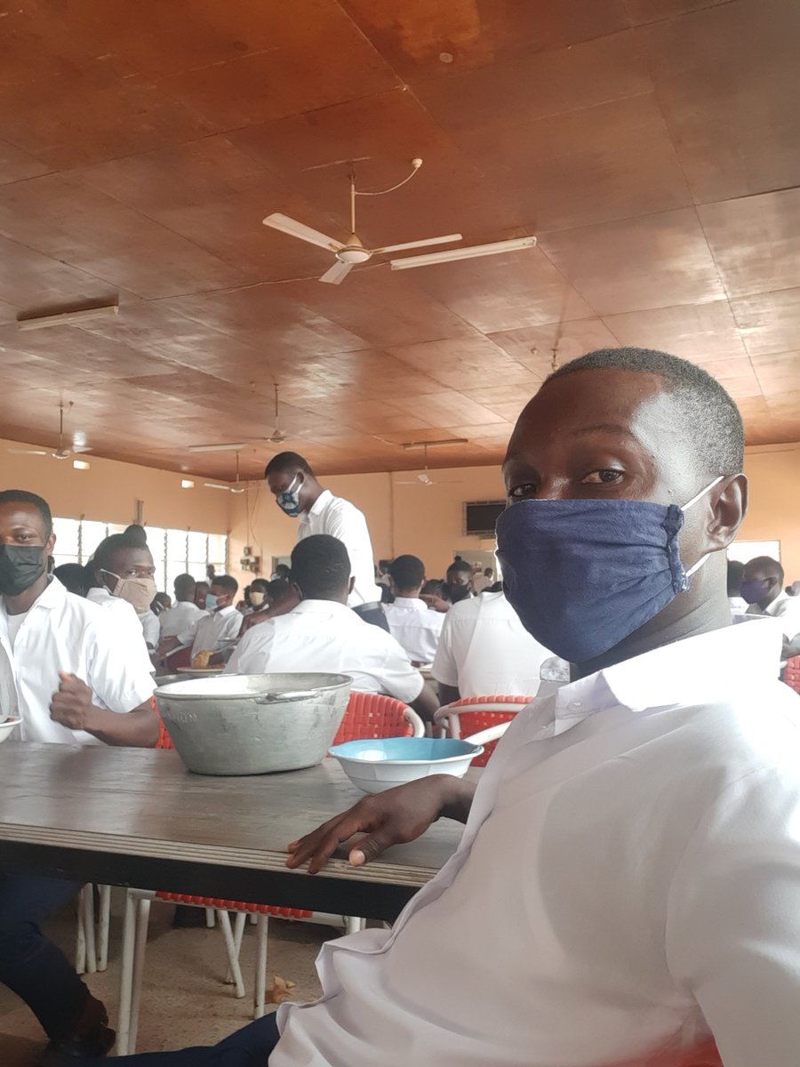 bonsusteven's tweet photo. #rafikiMaskupChallenge
#Maskupchallenge
#ecobankcares

Repping from Mount Mary College of Education, Somanya. MOMACO's  Cafeteria to be precise . We are all masked up https://t.co/X9dGc6SdXD