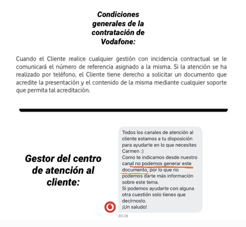 Carpeva's tweet photo. @facua incumplimiento tras incumplimiento...Está vez de las condiciones generales. Y es mentira que no pueden sacar esa info. @vodafone_es Os lucís! @Robofone #Vodafoneladrones https://t.co/v3LiD8oy2a