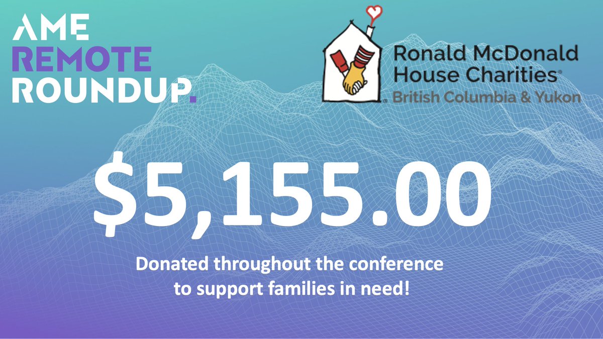 AMEroundup's tweet photo. A big THANK YOU to everyone who donated during #RemoteRoundup and played in our charity poker tournament!
Proud to raise funds for @RMHBC, a great cause that supports families in need. https://t.co/E6yAy458cz