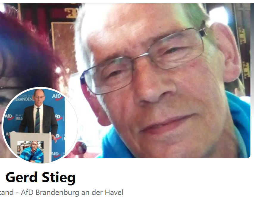 Stefan_K__'s tweet photo. #AfD Stadtverordneter Gerd #Stieg, im Kreisvorstand #Brandenburg an der Havel möchte ehrenamtlich bei #Abschiebungen mithelfen. 🤢
Auch seine Fanboys wären gerne dabei. 🤢
#noafd 🤢 https://t.co/zHoqe0GmCO
