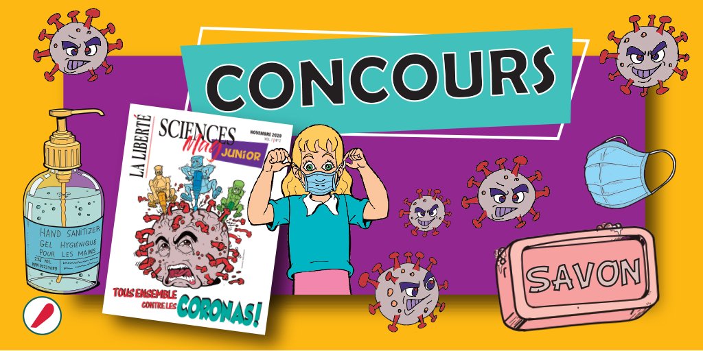 laliberte_mb's tweet photo. 🎁 #CONCOURS 
Il y a 2 mois, on vous présentait Sciences Mag Junior : Tous contre les Coronas!
 
Pour fêter ça, courez la chance de gagner 2 exemplaires du Mag ainsi qu'un casque audio Bluetooth La Liberté!

RT+FOLLOW @laliberte_mb 

⌛ TAS : 8 février
Valable seulement au Canada https://t.co/ygblh7roGE