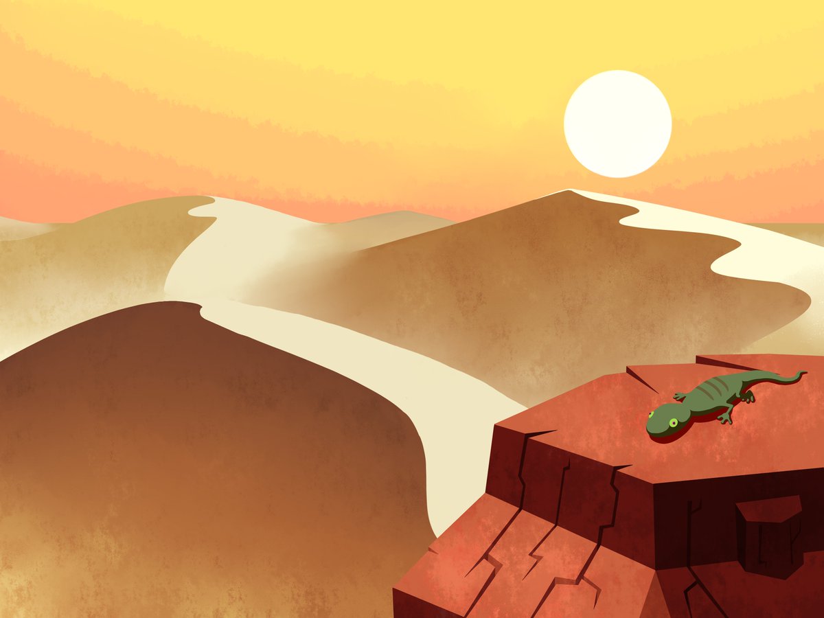 Next came a passion project for Luis. A hand-drawn animated Death Battle for Samurai Jack. He pushed himself to direct and animate this fight, it turned out amazing and boosted his career.I helped make the backgrounds, see this concept from when the fight was set in the desert.