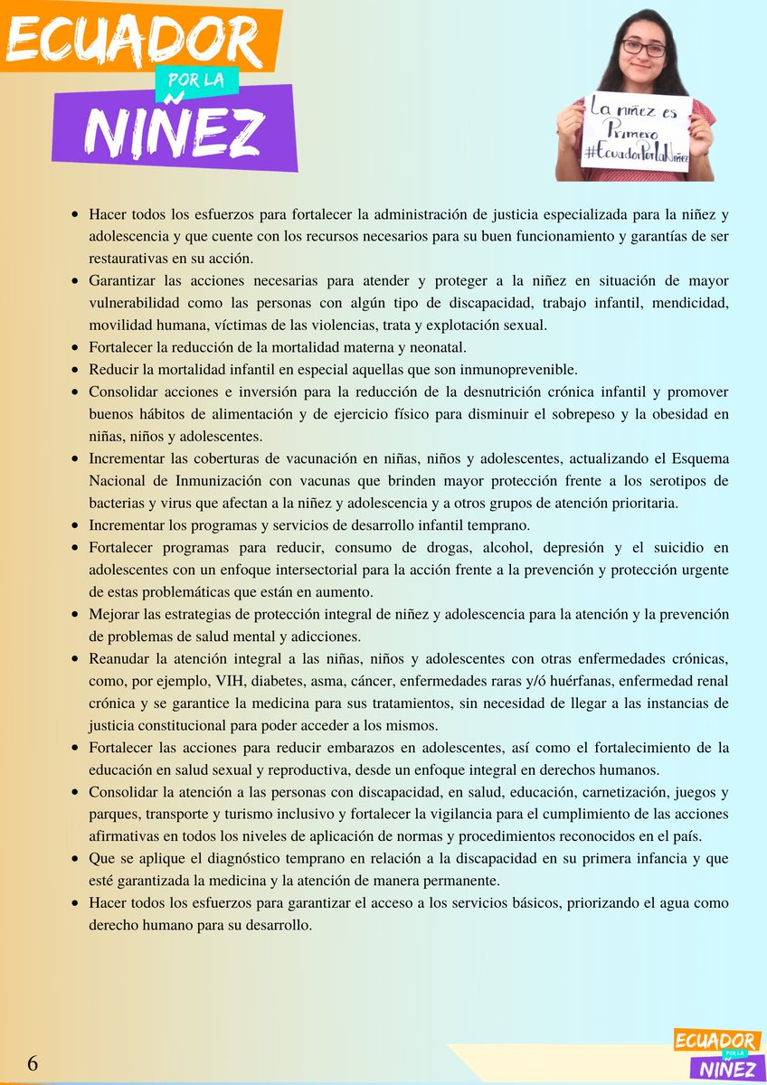 NinezJuventudEc's tweet photo. L@s candidat@s tienen que priorizar a la niñez y adolescencia y garantizar que en el nuevo gobierno y Asamblea Nacional se cumplan todos los DDHH #EcuadorPorLaNiñez
@xhervas @ecuarauz @yakuperezg @LassoGuillermo @XimenaPena1 @juanfervelasco @GuillermoCeli https://t.co/nCQCnQWNXh