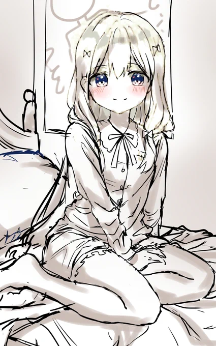 #皆さんラフと完成絵を見せてください 