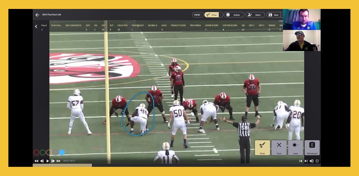 all24ca's tweet photo. In this ALL24 TOOLBOX video we are joined by @CoachCharlieTa1, Assistant Defensive Line Coach at @LaurierFootball. Coach Taggart takes us through some drills to work the Club Rip and 2-Hand Swat Pass Rush Techniques. https://t.co/GN2cllDYmV https://t.co/uSILdZGn3R