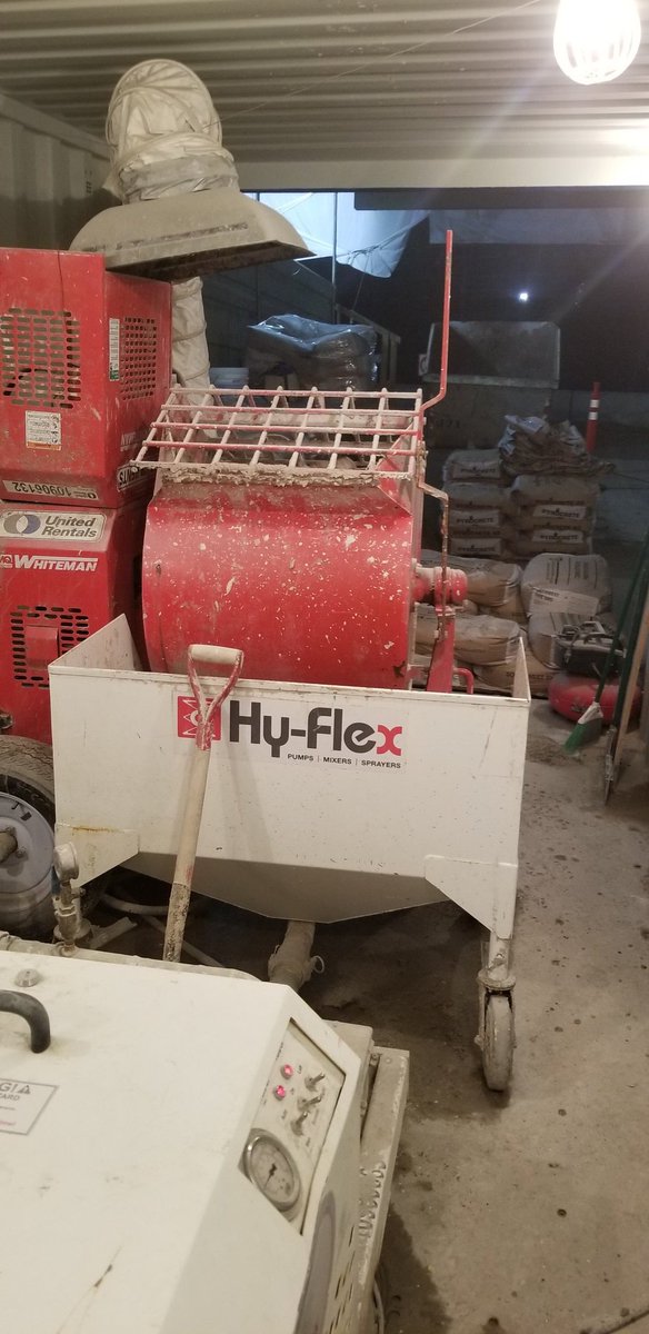 PhillyNEFL's tweet image. 2nd shift setup. Spraying at CHOP southwest type 5MD #construction #fireproofing #stackwitnatshow #constructionworker