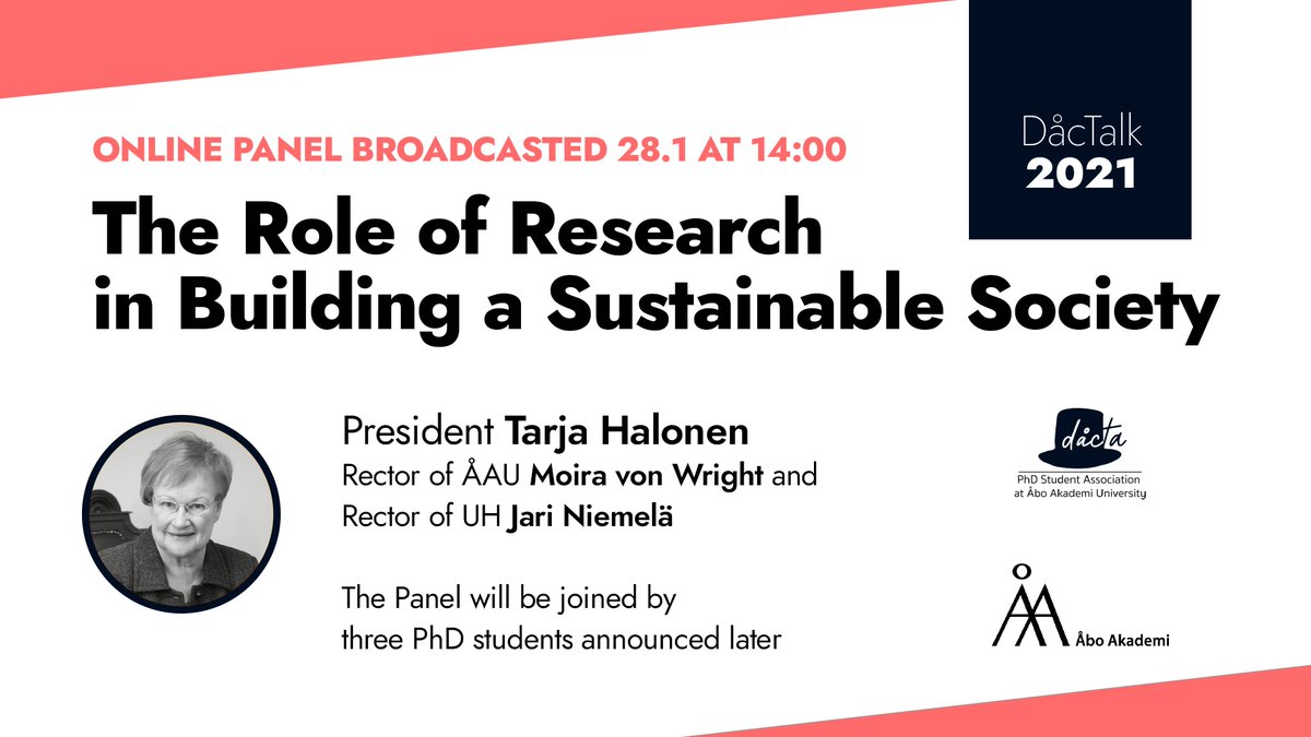 BabenkoEva's tweet photo. Happy to be the part of the amazing team that makes this notable event happening!
On behalf of Dåcta and @AboAkademi, I am proudly inviting you to join the event broadcast and very looking forward to the discussion with @TarjaHalonen!
More info: https://t.co/1626e6g9fi https://t.co/ayQPMthwQF