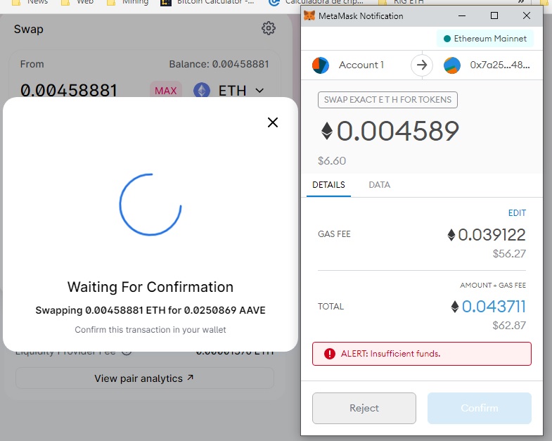 IamDavidGC's tweet photo. @Dentoshi93 Any erc20 token is impossible to move without paying a lot.!
It is not a Fee, it is a punishment. https://t.co/W8zsVMofmG