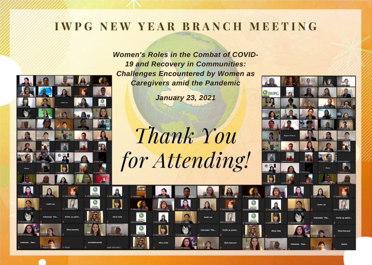 We would like to express our utmost thanks to our distinguished guests who attended our webinar on “Women’s Roles in the Combat of COVID-19 and Recovery in Communities.”