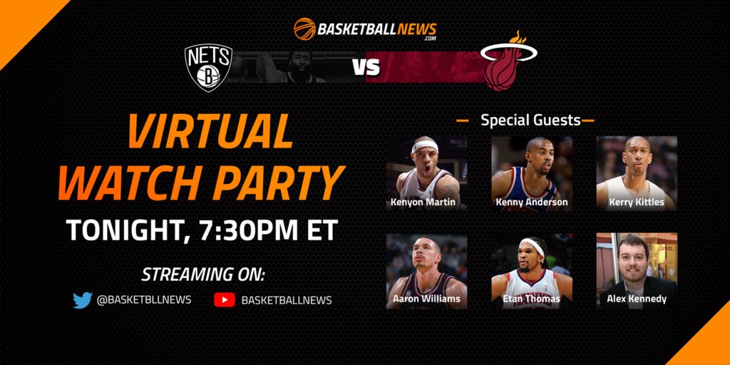 Our Nets-Heat watch party starts in a minute!