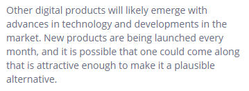 They also predicted two things that probably happened quicker than they thoughts :(1) Other digital products will emerge (algorithmic stablecoin)(2) Foreign CBDC (LBCOIN and SandDollar)