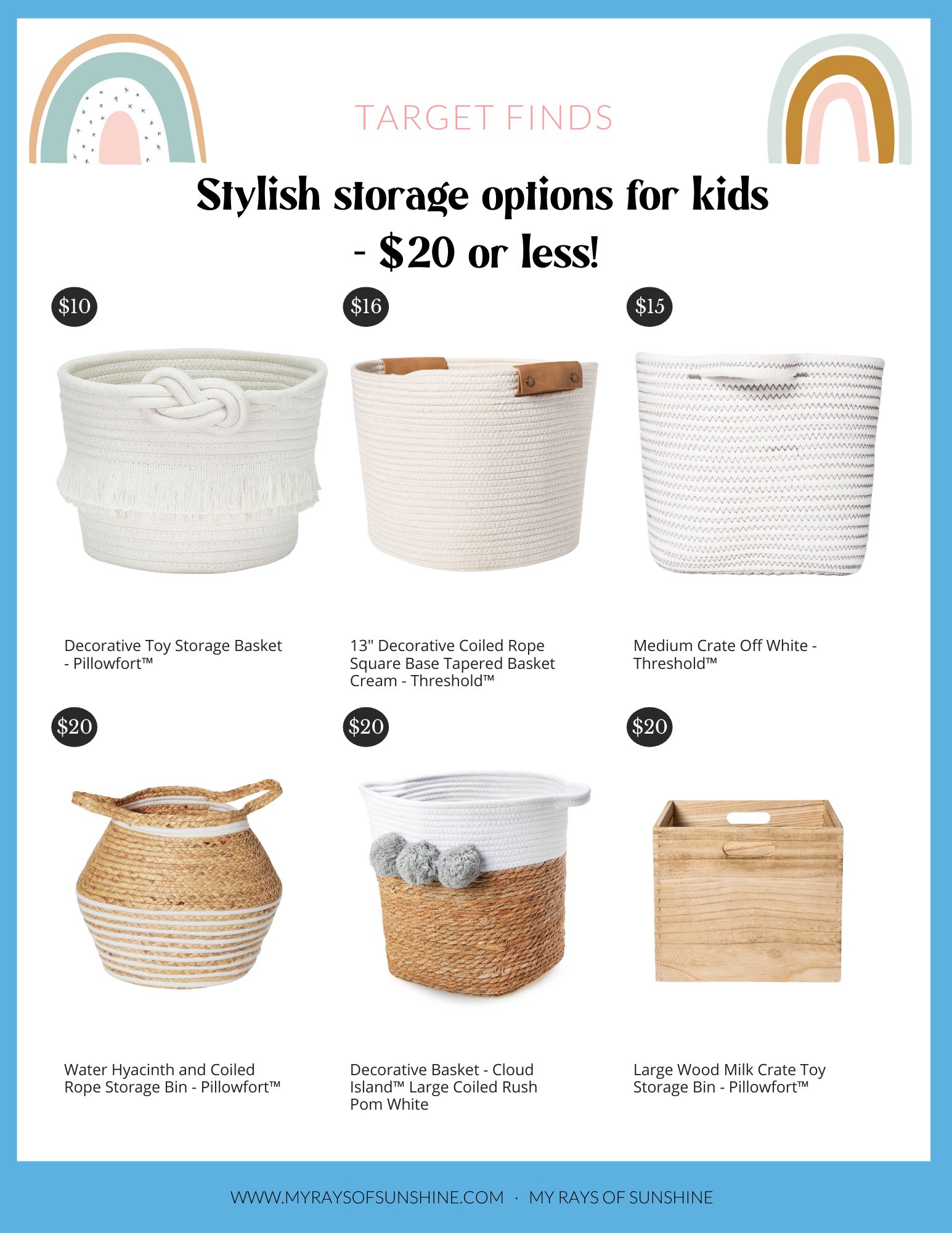 Pillowfort Large Wood Milk Crate Toy Storage Bin Cheap Supplier