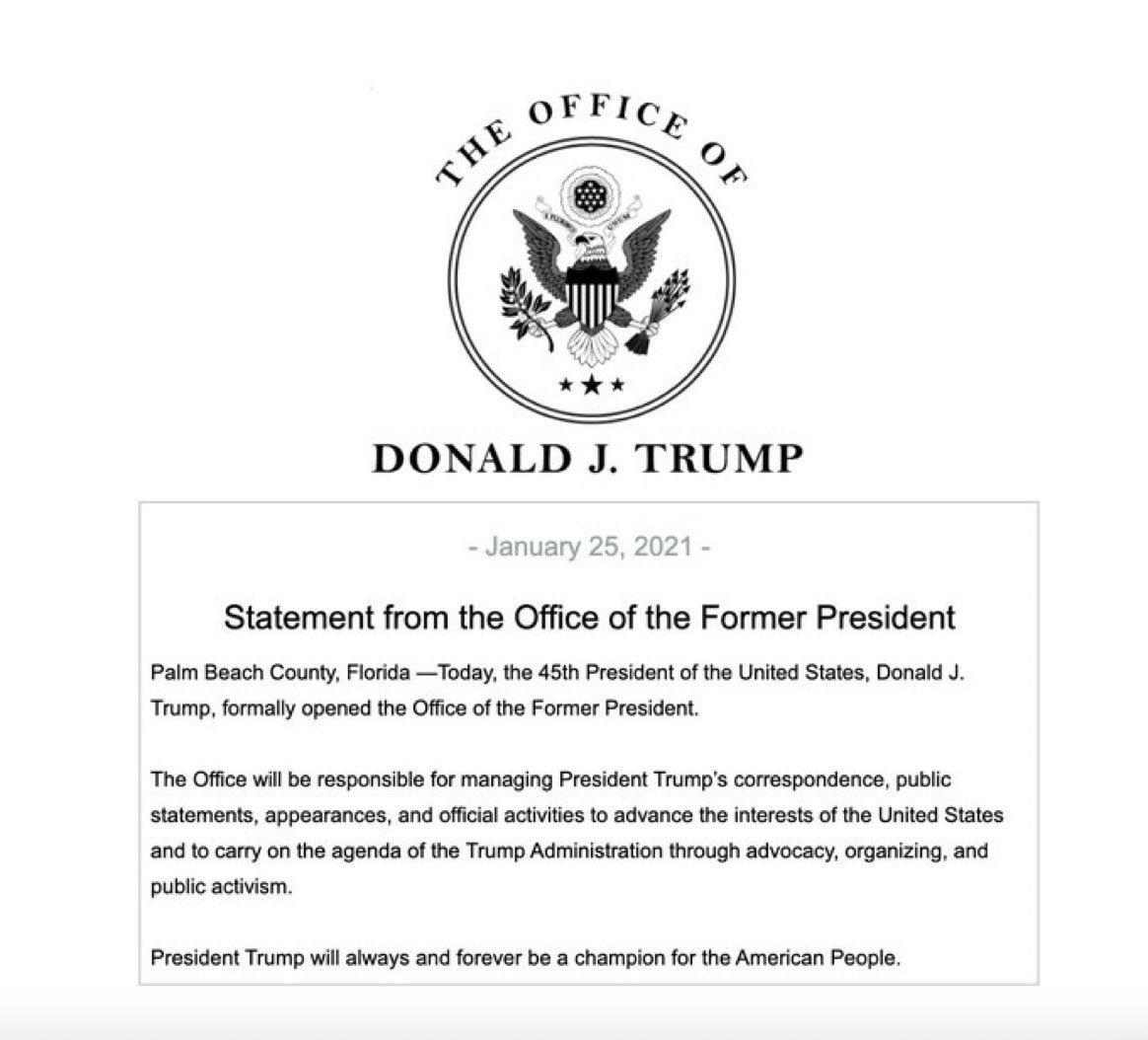 LaMaldadPR's tweet photo. #TrollInChief 🔥🔥🤣🤣🤣🤣
Donald Trump establishes the Office of the Former President.
"The Office will be responsible for managing President Trump's correspondence, public statements, appearances, and official activities.” https://t.co/zEgrOaxGed